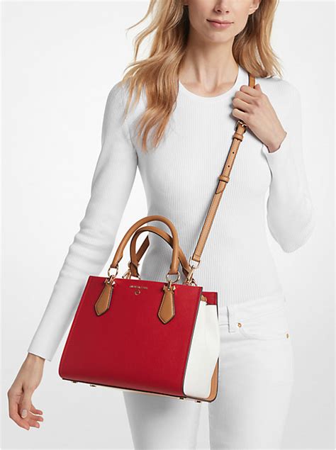 cuir saffiano michael kors damson|Marilyn Medium Saffiano Leather Satchel .